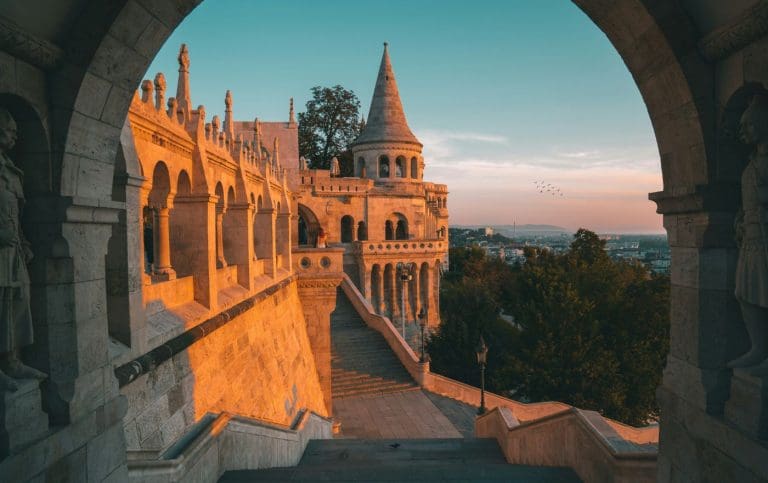 Budapest Castle at sunset